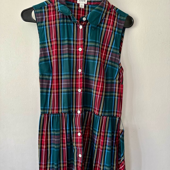 NWOT J Crew Tartan Midi Shirtdress - Picture 2 of 4